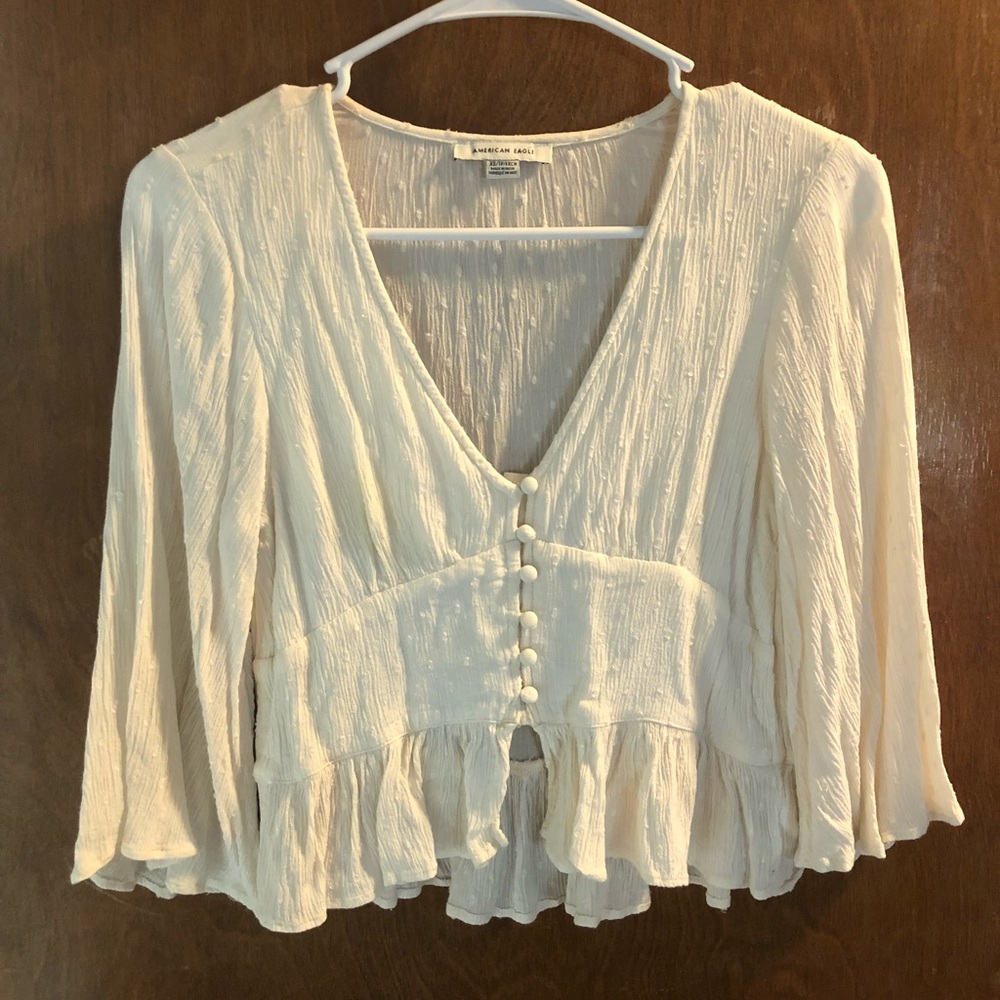 White blouse from American Eagle.